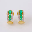Candongas Imperial Esmeraldas 72pts Diamantes 18pts 4.35g / 1.5cm Oro Amarillo 18K
