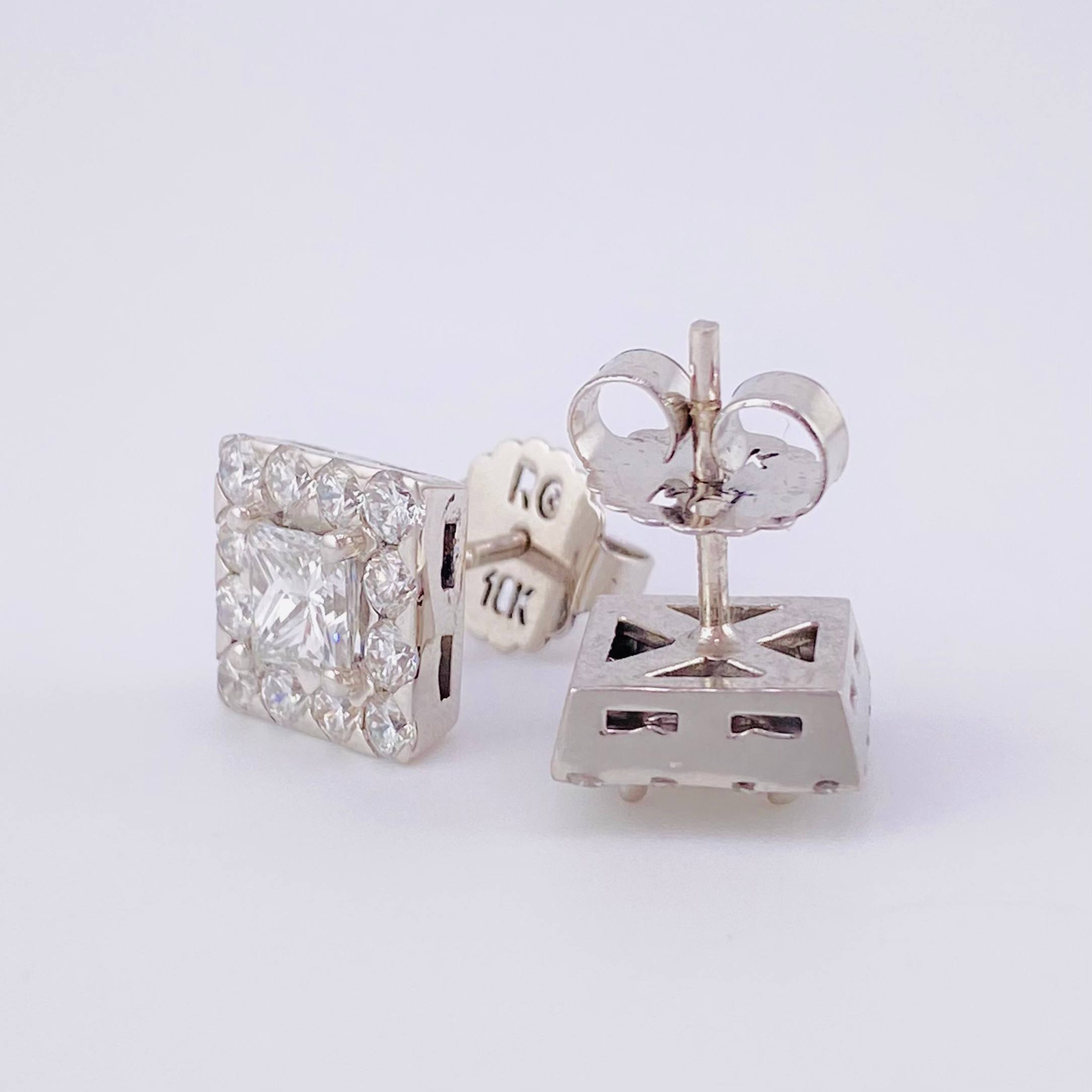 Topos Cubo Diamantes 2.2qts 6.3g / 10.25mm Oro Blanco 18K