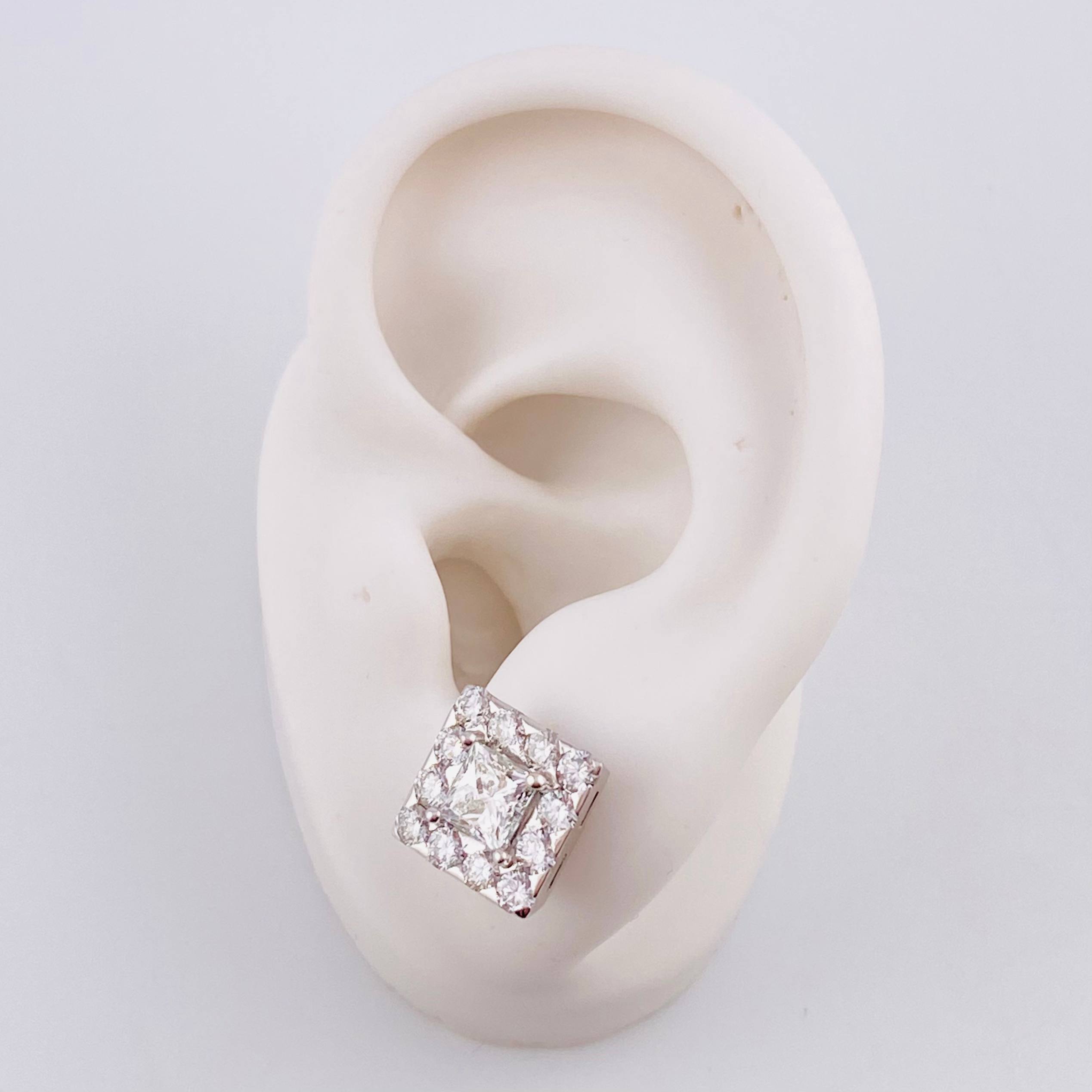 Topos Cubo Diamantes 2.2qts 6.3g / 10.25mm Oro Blanco 18K