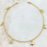 Tobillera Aro Seguido Dije 3.55gr / 25cm / Oro Amarillo 18K
