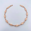 Pulso Rustico Eslabon 4.75gr / 21.2cm / 5.2mm Diamantado Oro Rosa 18K $