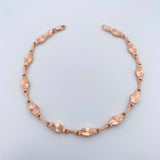 Pulso Rustico Eslabon 4.75gr / 21.2cm / 5.2mm Diamantado Oro Rosa 18K $
