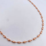 Cadena Rustica Eslabon 10.85gr / 60.3cm / 4.2mm Corona RX Rayada  Oro Rosa 18K $