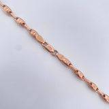 Cadena Rustica Eslabon 10.85gr / 60.3cm / 4.2mm Corona RX Rayada  Oro Rosa 18K $