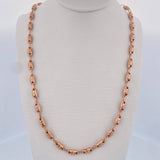 Cadena Rustica Eslabon 10.85gr / 60.3cm / 4.2mm Corona RX Rayada  Oro Rosa 18K $