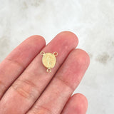 Herraje Crucero Virgen Milagrosa 0.5gr / 1.4cm / Oro 18K