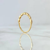 Anillo Infinito Trigado 1.3gr / T6 3/4 / Circones Blancos Oro Amarillo 18K