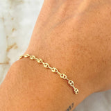 Herraje Retazo GC 0.55gr / 5.5cm / Oro Amarillo 18K