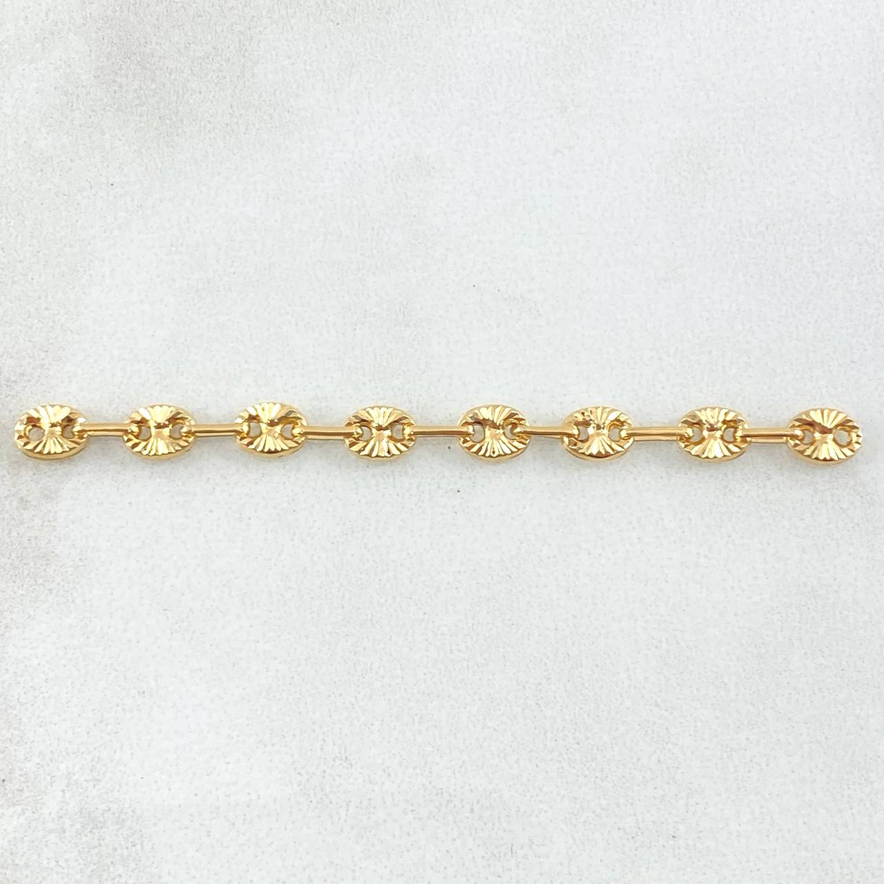 Herraje Retazo GC 8 Eslabones 0.9gr / 5.5cm / 4.2mm Oro Amarillo 18K