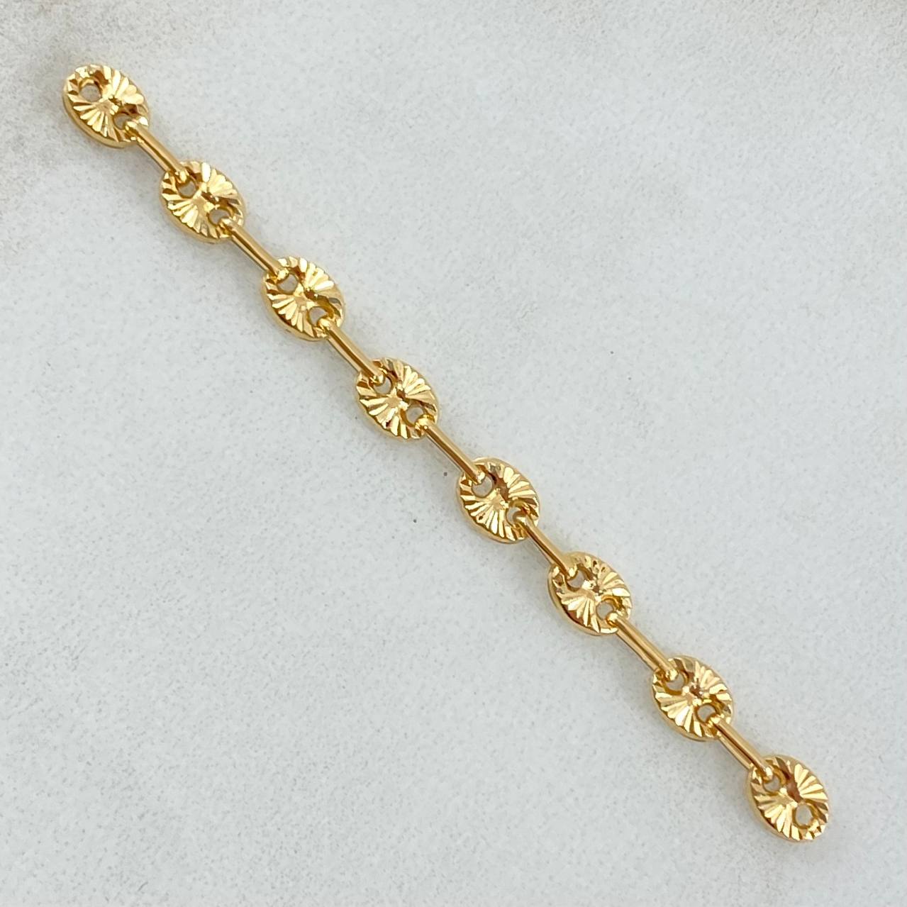Herraje Retazo GC 8 Eslabones 0.9gr / 5.5cm / 4.2mm Oro Amarillo 18K