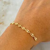 Herraje Retazo GC 8 Eslabones 0.9gr / 5.5cm / 4.2mm Oro Amarillo 18K