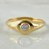 Anillo Ojo Liso 2.95gr / T9 1/4 / Oro Amarillo 18K