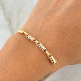 Herraje Retazo Rustico Barril Liso 1.15gr / 5.4cm / Oro 18K