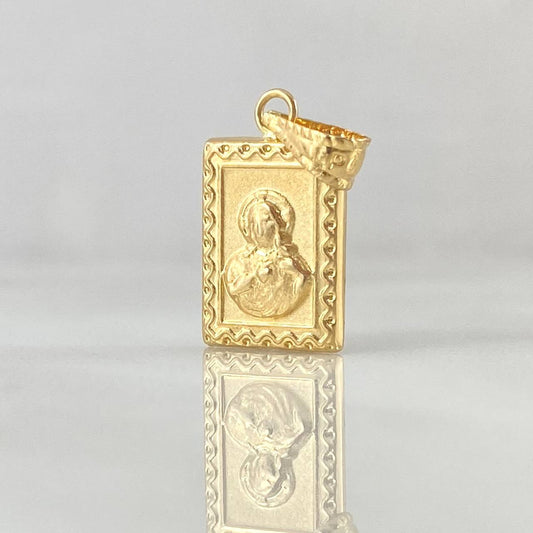 Dije Sagrado Corazon De Jesus 0.5gr / 1.6cm /  Virgen Del Carmen Oro Amarillo 18K
