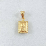 Dije Sagrado Corazon De Jesus 0.5gr / 1.6cm /  Virgen Del Carmen Oro Amarillo 18K