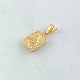 Dije Sagrado Corazon De Jesus 0.5gr / 1.6cm /  Virgen Del Carmen Oro Amarillo 18K