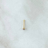 Piercing Chispa Fija Bisel 0.1gr / 1cm / Circon Rosado Oro Amarillo 18K (Joya) ©