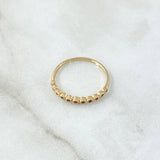 Anillo Linea De Ojos 1.4gr / T7 / Circones Multicolor Oro Amarillo 18K *
