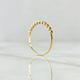 Anillo Linea De Ojos 1.4gr / T7 / Circones Multicolor Oro Amarillo 18K *