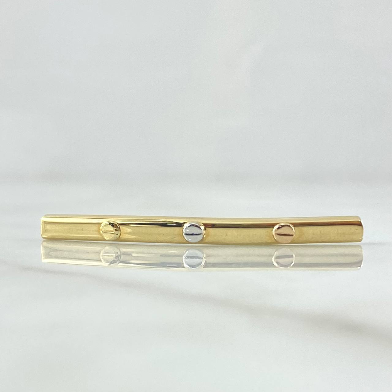 Herraje Cilindro Trio De Clavos 0.7gr / 4cm / Liso Tres Oros 18K