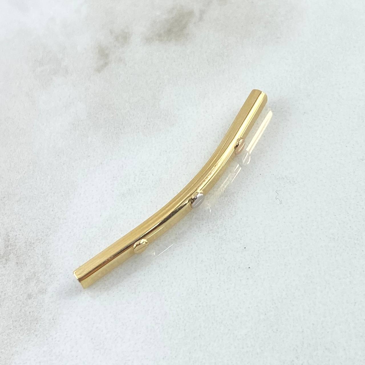 Herraje Cilindro Trio De Clavos 0.7gr / 4cm / Liso Tres Oros 18K