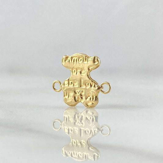 Herraje Oso TS 0.6gr / 1.5cm / Letreado Oro Amarillo 18K