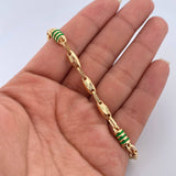 Pulso Eslabón Diamantado 6.15gr / 21.5cm / Oro 18K $