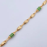 Pulso Eslabón Diamantado 6.15gr / 21.5cm / Oro 18K $