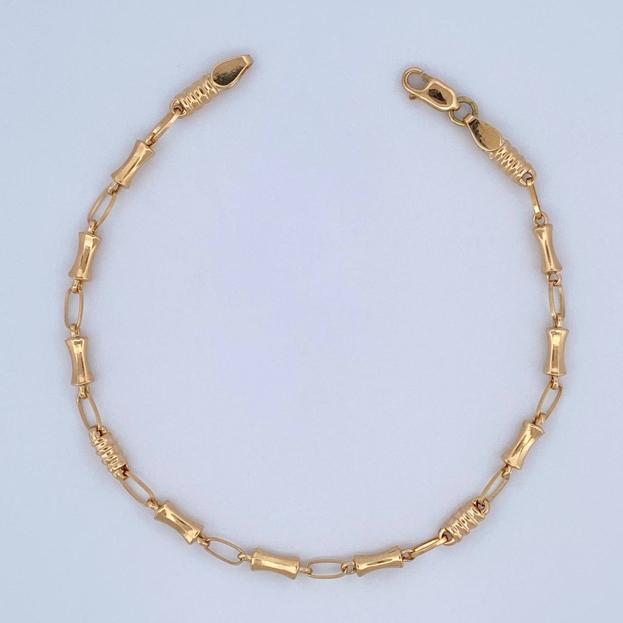 Pulso Rustico Reloj De Arena  3.65gr / 21cm / Oro 18K $
