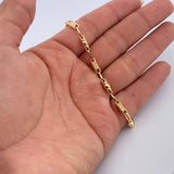 Pulso Rustico Tribal 4.35gr / 21.5cm / Oro 18K $
