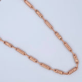 Cadena Rustica Barril Rayado 13.25gr / 61.5cm/ Oro 18K $