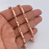 Cadena Rustica Barril Rayado 13.25gr / 61.5cm/ Oro 18K $