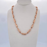 Cadena Rustica Barril Rayado 13.25gr / 61.5cm/ Oro 18K $