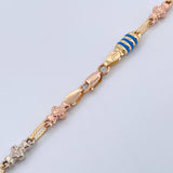 Cadena Rustica Flores 12.45gr / 60cm / Oro 18K $