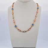 Cadena Rustica Flores 12.45gr / 60cm / Oro 18K $
