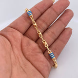 Tobillera Rustica Rombo 6.45gr / 25cm / Oro 18K $