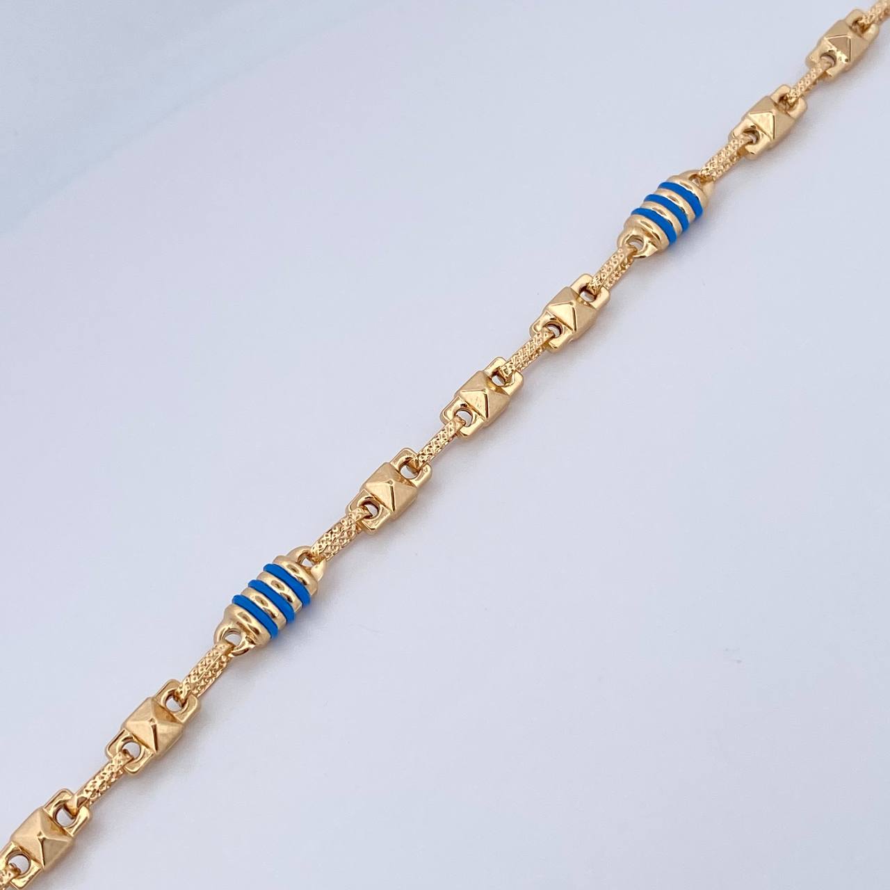 Tobillera Rustica Rombo 6.45gr / 25cm / Oro 18K $