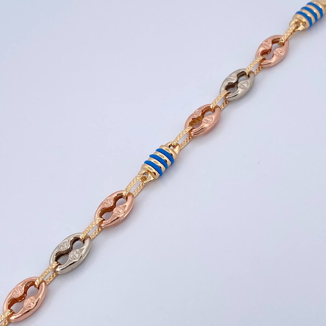 Tobillera Eslabón Barril  6.95gr / 25cm / Oro 18K $