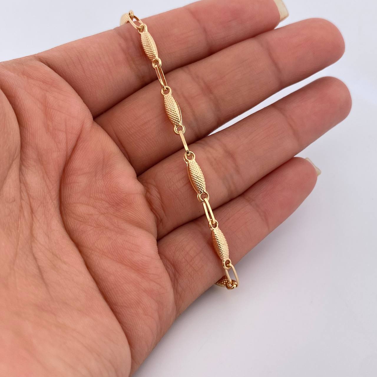 Pulso Rustico Capullo 3.85gr / 21cm / Oro 18K $
