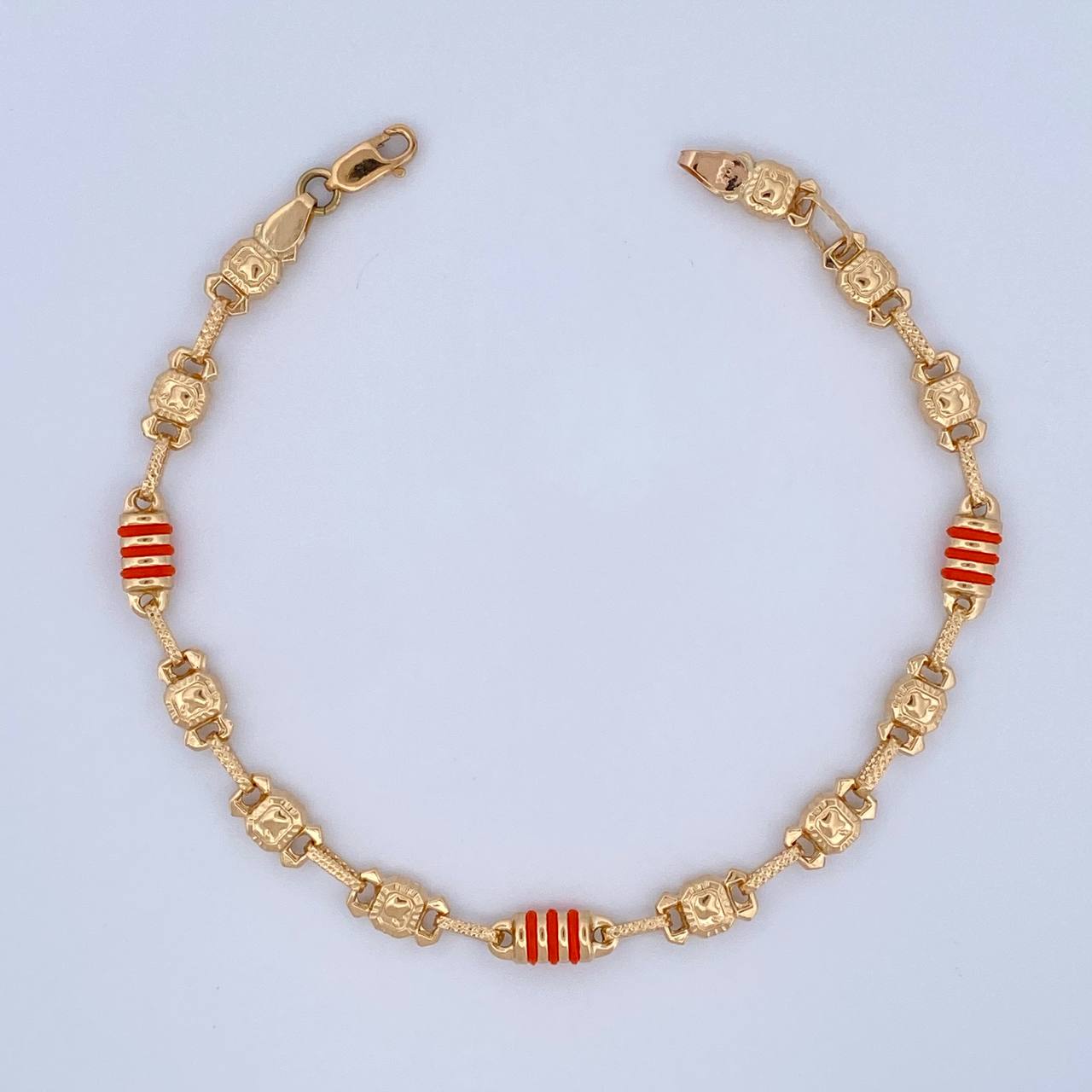 Pulso Rustico Barril 5.85gr / 21.5cm / Oro 18K $