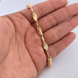 Pulso Eslabón Diamantado 6.05gr / 22cm / Oro 18K $