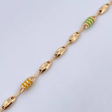 Pulso Eslabón Diamantado 5.75gr / 21.5cm / Oro 18K $