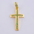 Dije Cruz Curva Abultada 2.45gr / 3.6cm / Oro Amarillo 18K