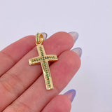Dije Cruz Curva Abultada 2.45gr / 3.6cm / Oro Amarillo 18K