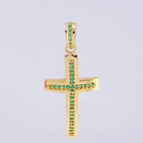 Dije Cruz Curva Abultada 2.45gr / 3.6cm / Oro Amarillo 18K