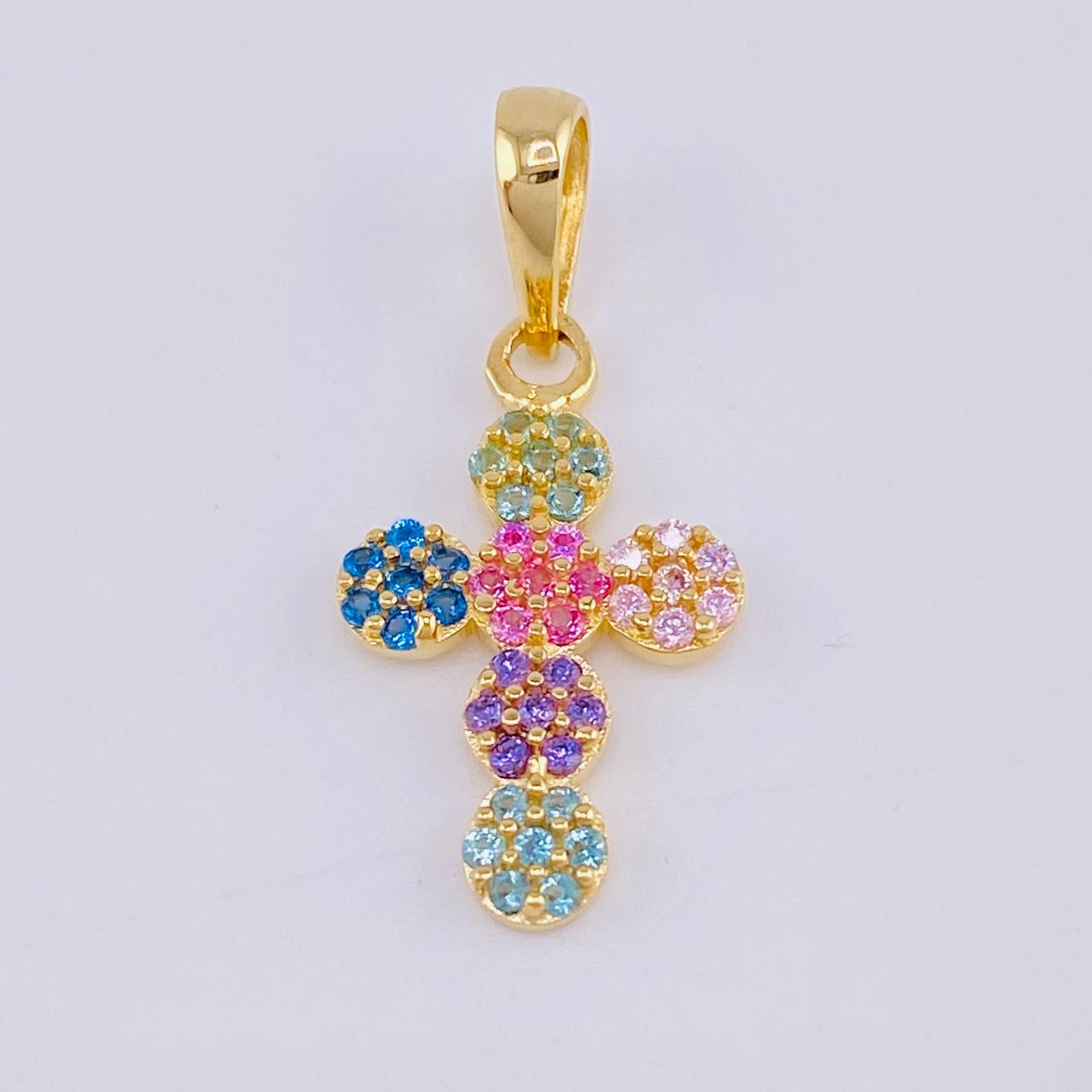 Dije Cruz Tupida 1.65gr / 2.5cm / Oro Amarillo 18K