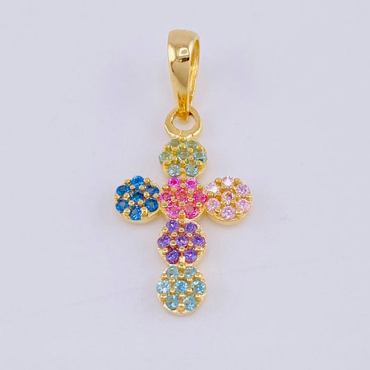 Dije Cruz Tupida 1.65gr / 2.5cm / Oro Amarillo 18K