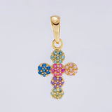 Dije Cruz Tupida 1.65gr / 2.5cm / Oro Amarillo 18K