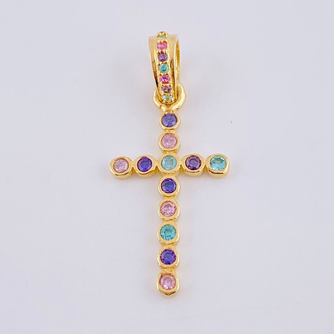 Dije Cruz Tupida 1.45gr / 2.8cm / Oro Amarillo 18K