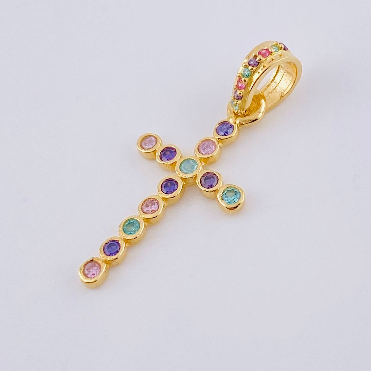 Dije Cruz Tupida 1.45gr / 2.8cm / Oro Amarillo 18K